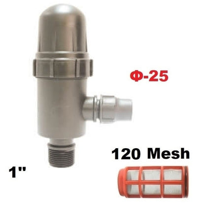 Φίλτρο Γωνιακό Μεγάλο Σίτας 1'' x Φ25mm 120 Mesh 6Atm Palaplast | My Store