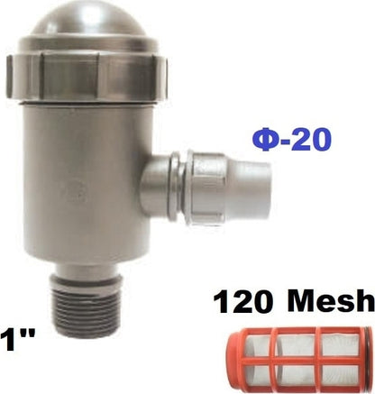 Φίλτρο Γωνιακό Μικρό Σίτας 1'' x Φ20mm 120 Mesh 6Atm Palaplast | My Store