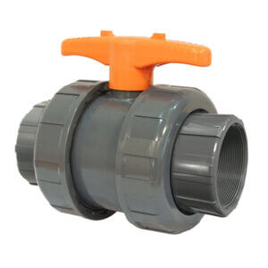 Βάνα u-PVC Σφαιρική Βιδωτή με 2 Ρακόρ Θηλ-Θηλ 4″ 16Atm για Άρδευση & Νερό | My Store