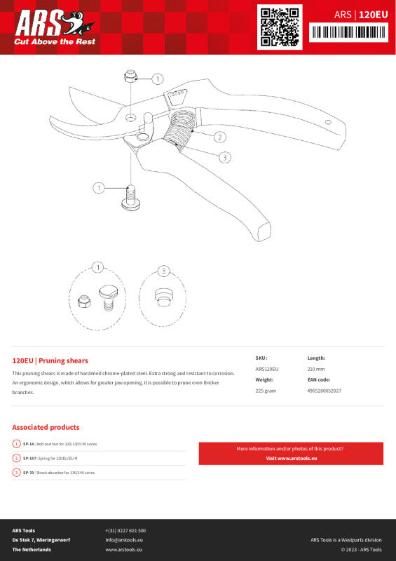 ARS 120EU  Ψαλίδι κλαδέματος | My Store