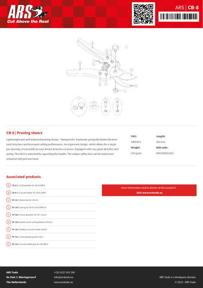ARS CB-8 - Ψαλίδι κλαδέματος | My Store