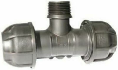 Τάφ ρακόρ αρσενικό Φ40 x 1 1/4'' x Φ40 10atm Palaplast